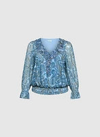 Paisley Print Blouse