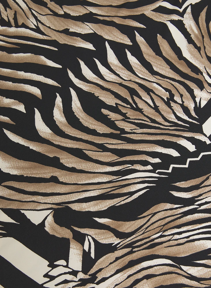 Jupe maxi à motif abstrait