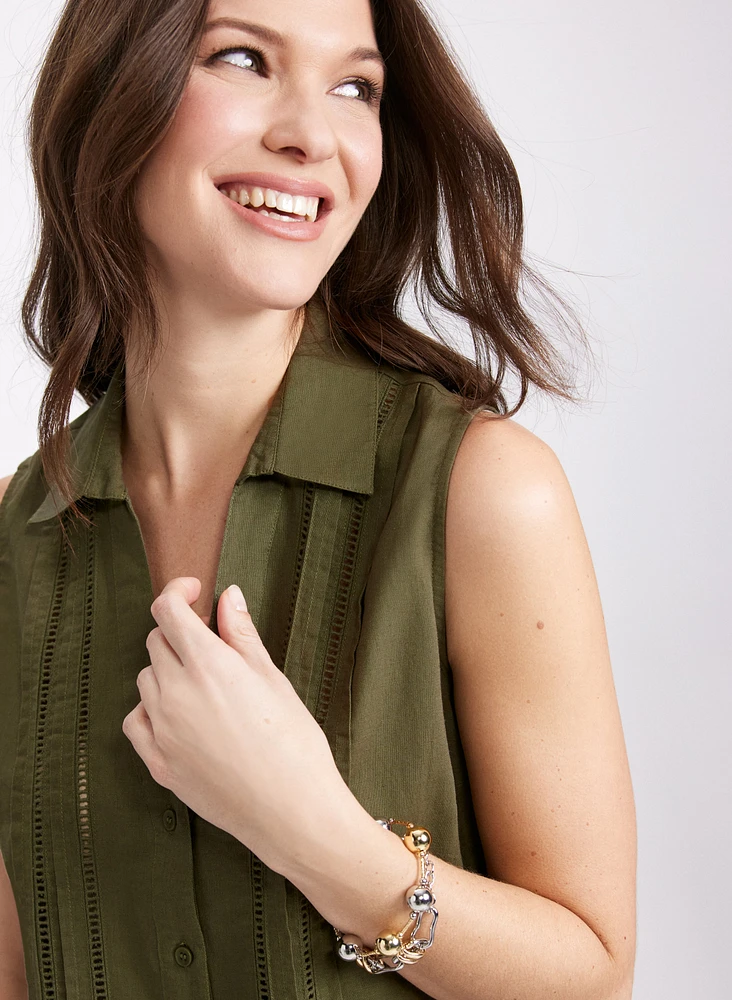 Sleeveless Linen Blouse