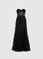 Floral Appliqué Dress