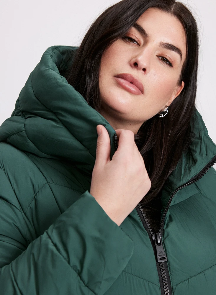 Manteau bouffant en matières recyclées