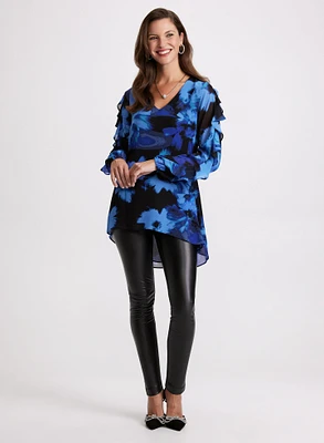 Floral Print Chiffon Blouse