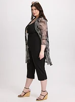 Slit Detail Straight Leg Capris