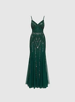 Embellished Evening Gown