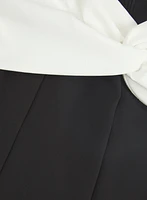 Colour Block Cold-Shoulder Dress