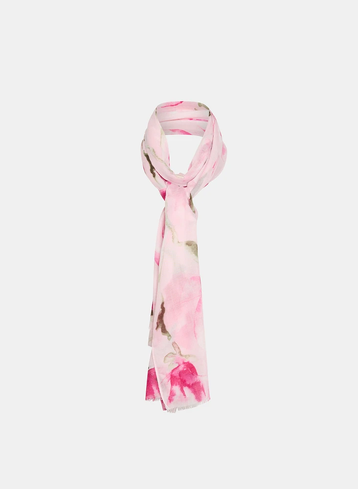 Foulard léger à motif de tulipes