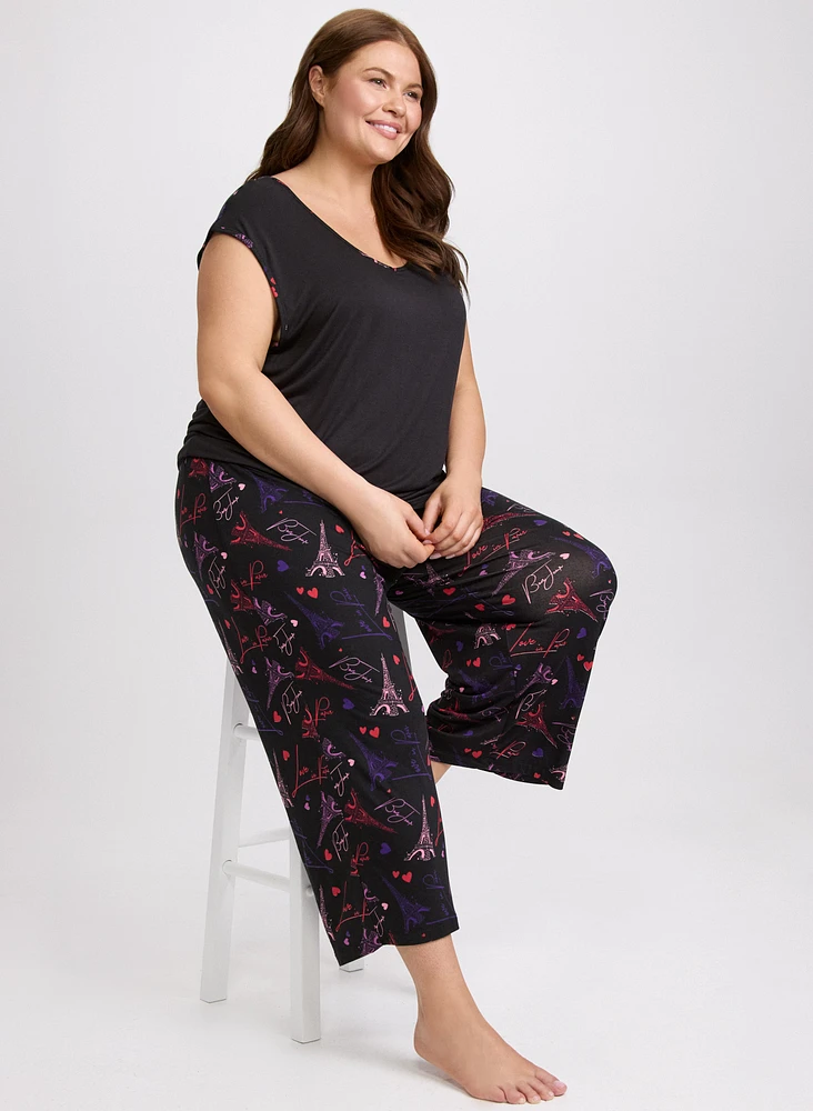 Paris Print Pyjama Set