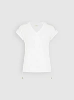 T-shirt froncé à pierres