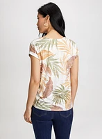 T-shirt à motif tropical