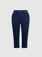 Patch Pocket Denim Capris