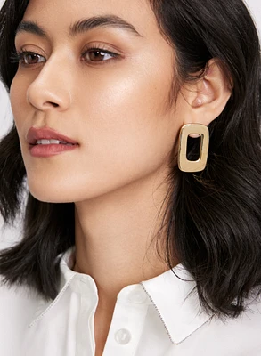 Hollowed Rectangular Earrings