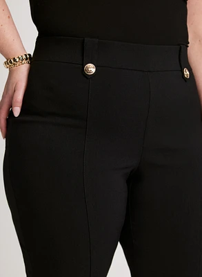 Side Slit Pull-On Capris