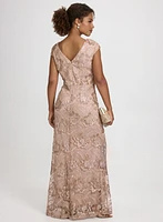 Tulle Sequined Floral Dress