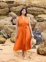 Linen Midi Dress