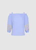 Embroidered Off-Shoulder Blouse