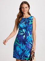Short Tropical Print Dress