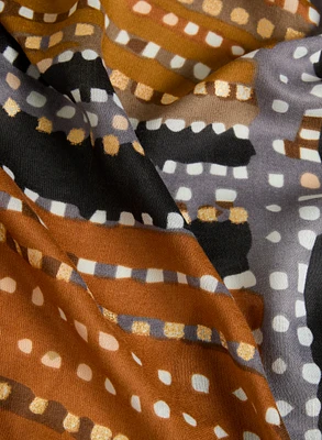 Geometric Print Oblong Scarf