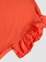 T-shirt à manches capes volantées