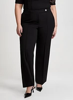 Pantalon Olivia à jambe large en Ponte de Roma