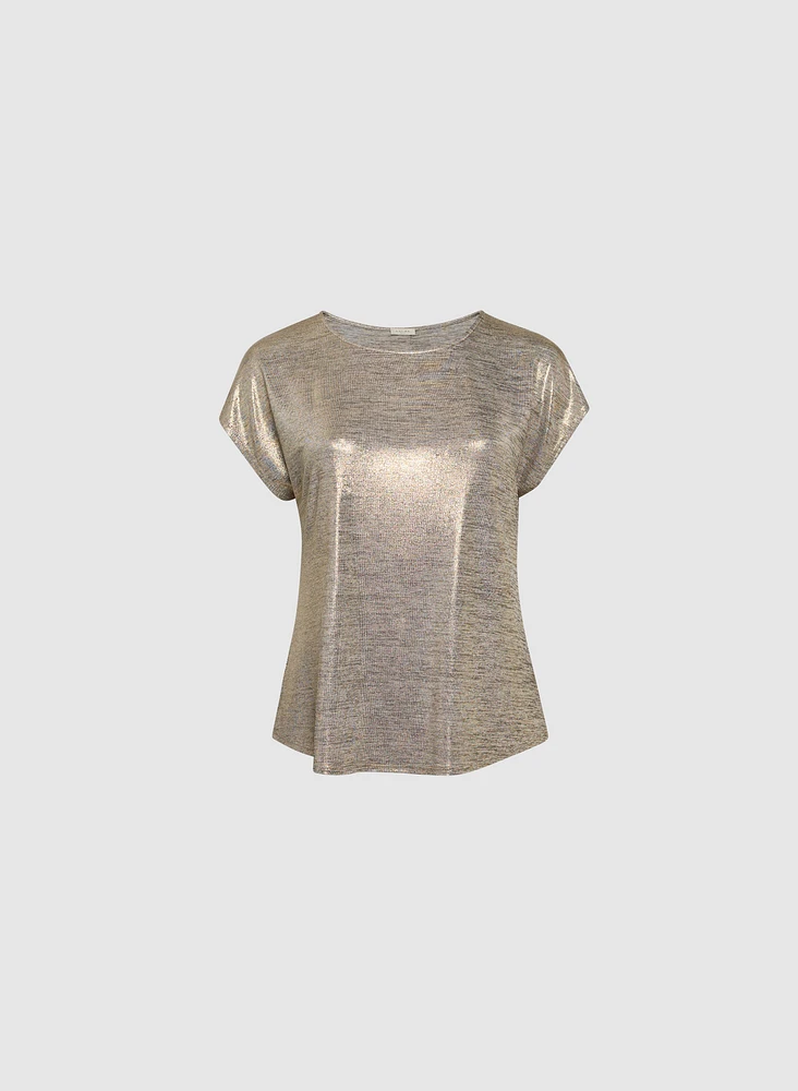 Foil Knit Top