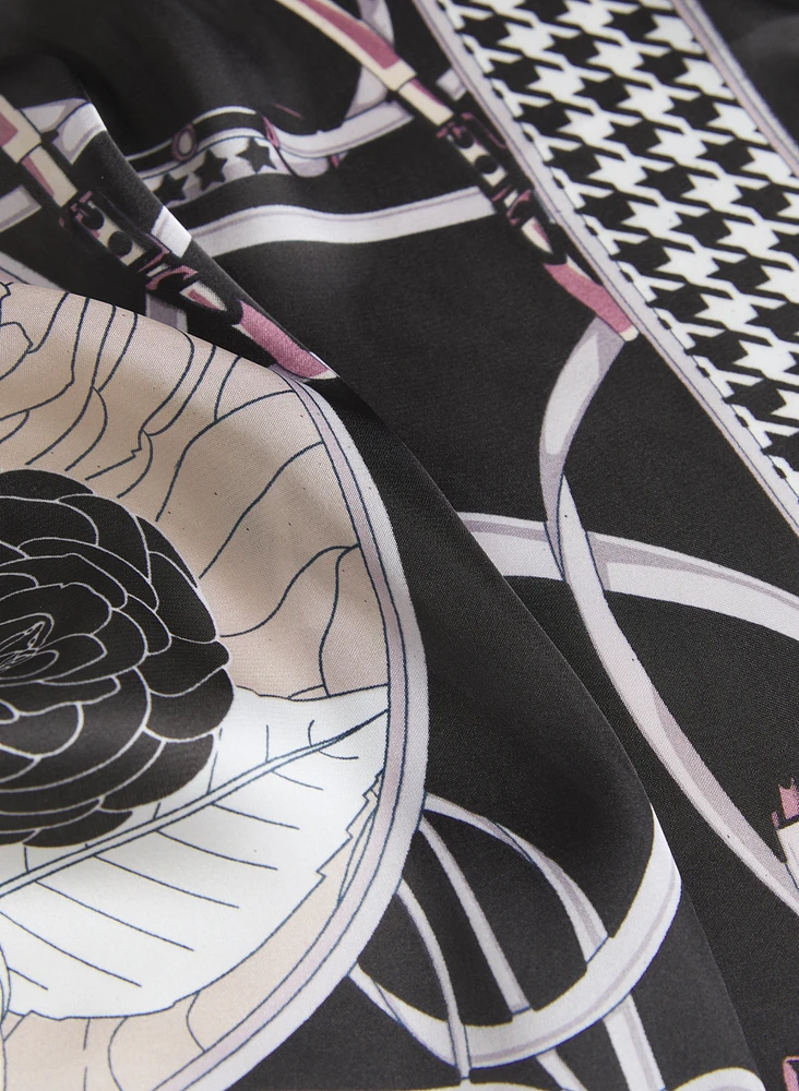 Foulard à motif mixte