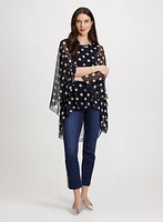 Polka Dot Poncho Blouse