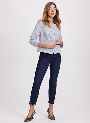 Bouclé Jacket & Slim-Leg Jeans