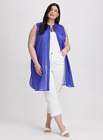 Button-Down Voile Blouse