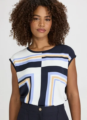 Geometric Print Top