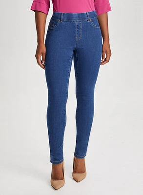 Pull-On Straight Leg Jeans