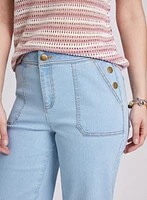 Wide-Leg Pocket Jeans