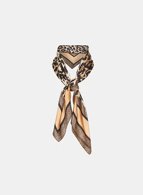 Foulard à motif léopard mixte