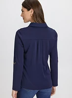 Blouse boutonnée en jersey
