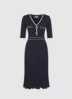Knit V-Neck Dress