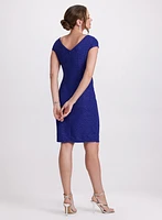 Glitter Knit Sheath Dress