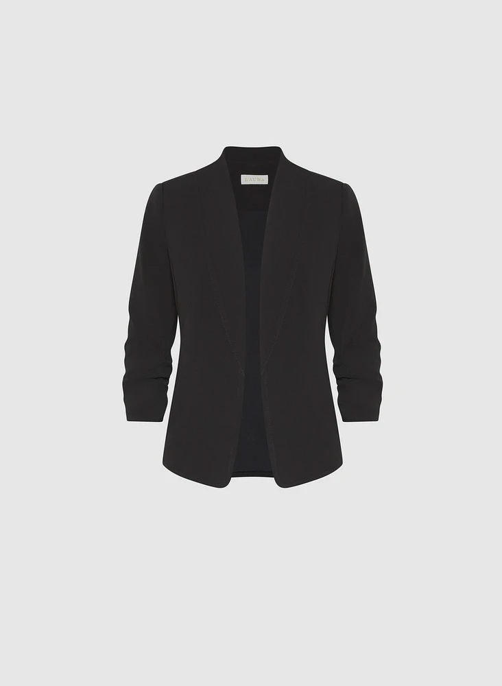 Twill 3/4 Sleeve Blazer