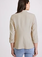 Twill Collarless Jacket