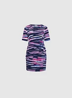 Robe courte ajustée en jersey