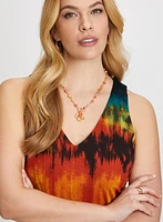 Robe maxi à motif abstrait