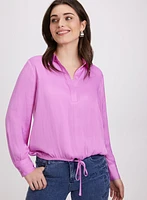 Long Sleeve Satin Blouse