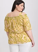 Abstract Zebra Print Top