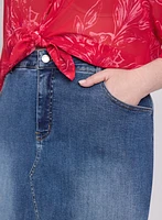 Jupe midi en denim
