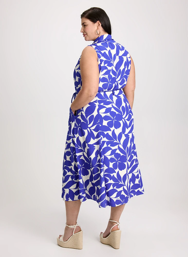 Floral Print Button Down Dress
