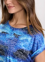 T-shirt abstrait orné