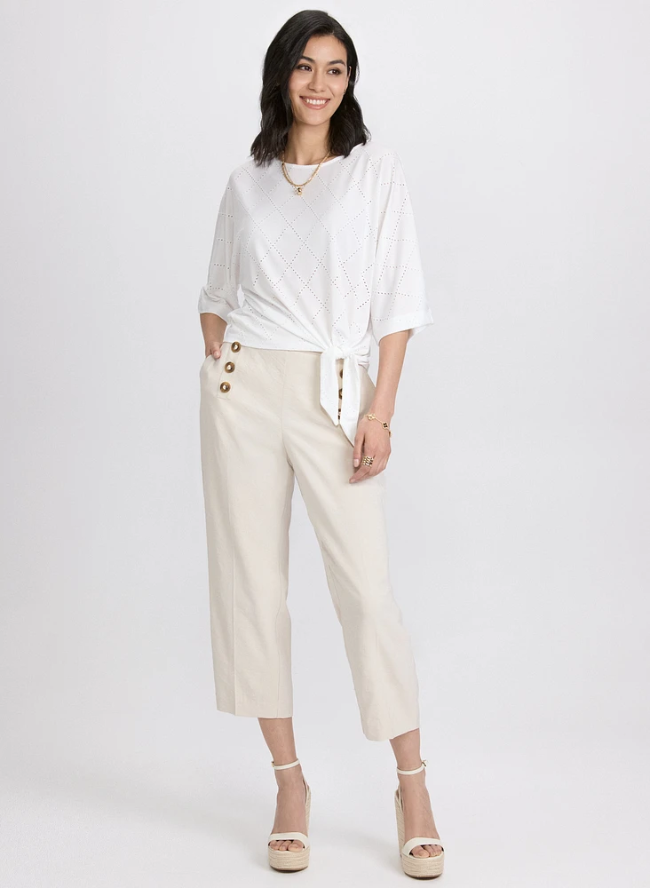 Pointelle Dolman Sleeve Top