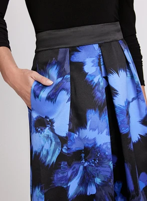 Floral Box Pleat Maxi Skirt