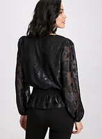 Foil Floral Blouse