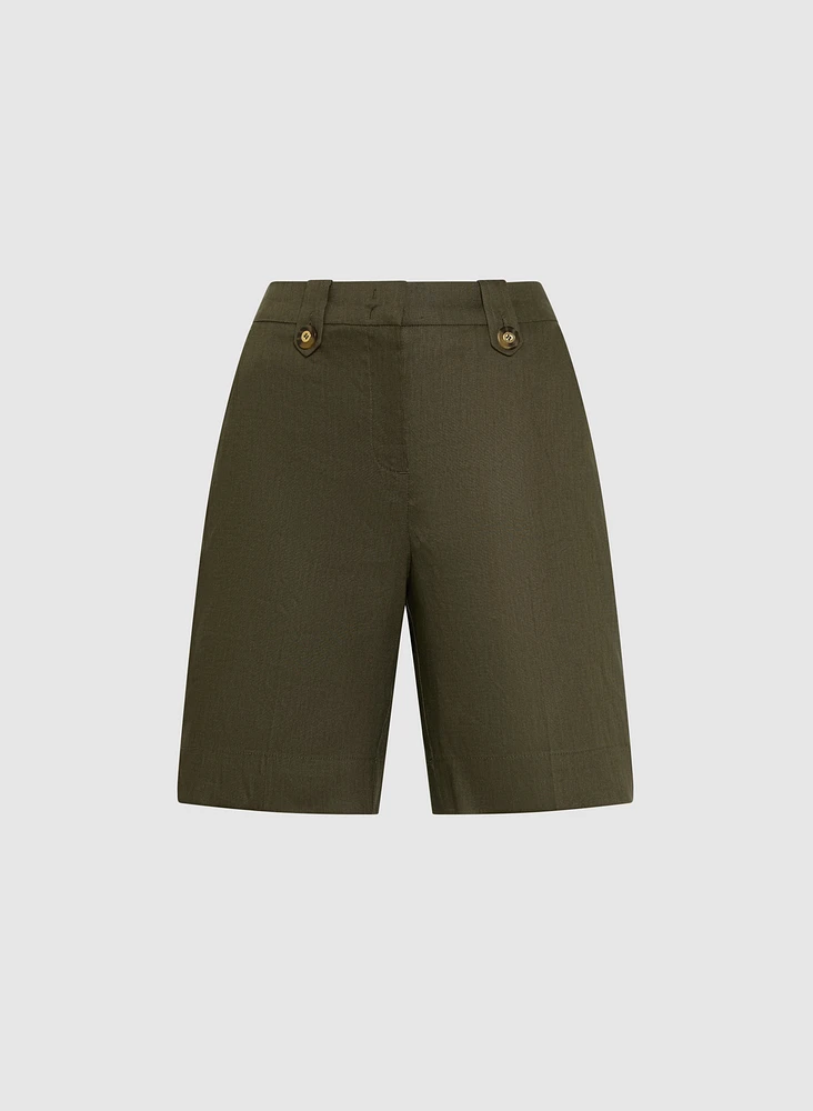 Stretch Linen Shorts
