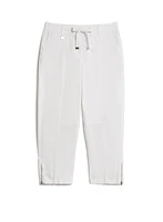 Capri à enfiler style parachute zips