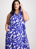 Floral Print Button Down Dress